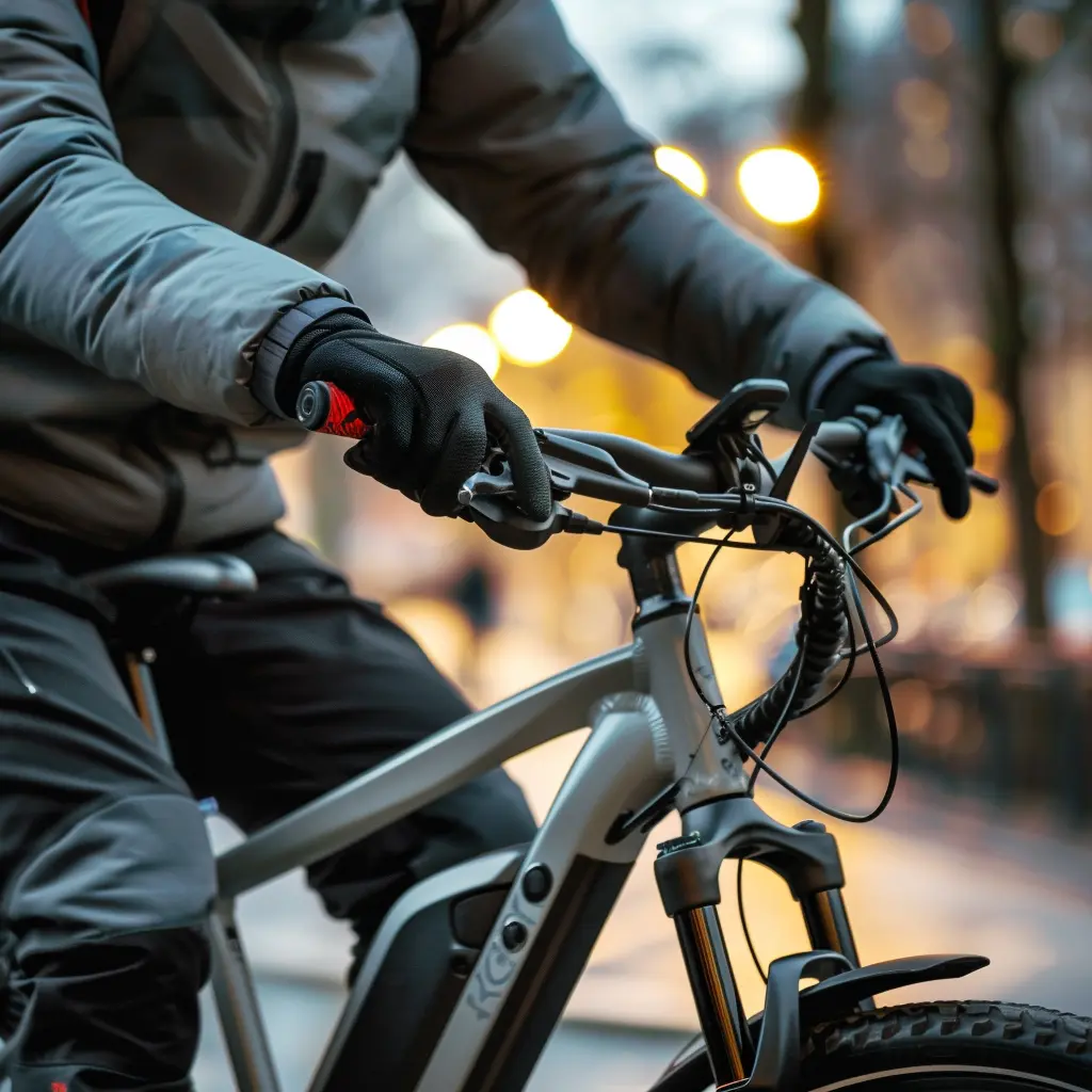 image gros plan freins vélo électrique