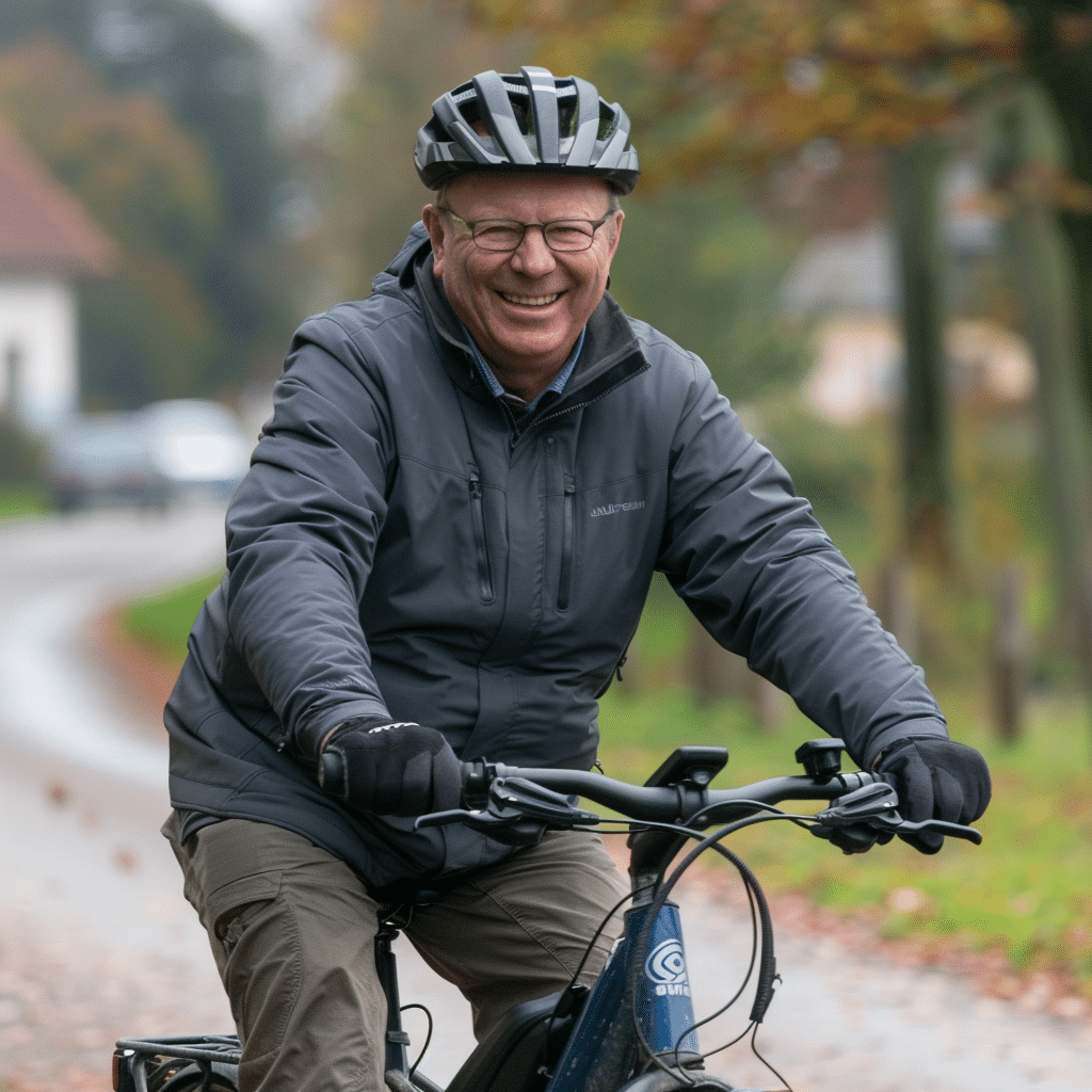 photo 50 ans homme a velo