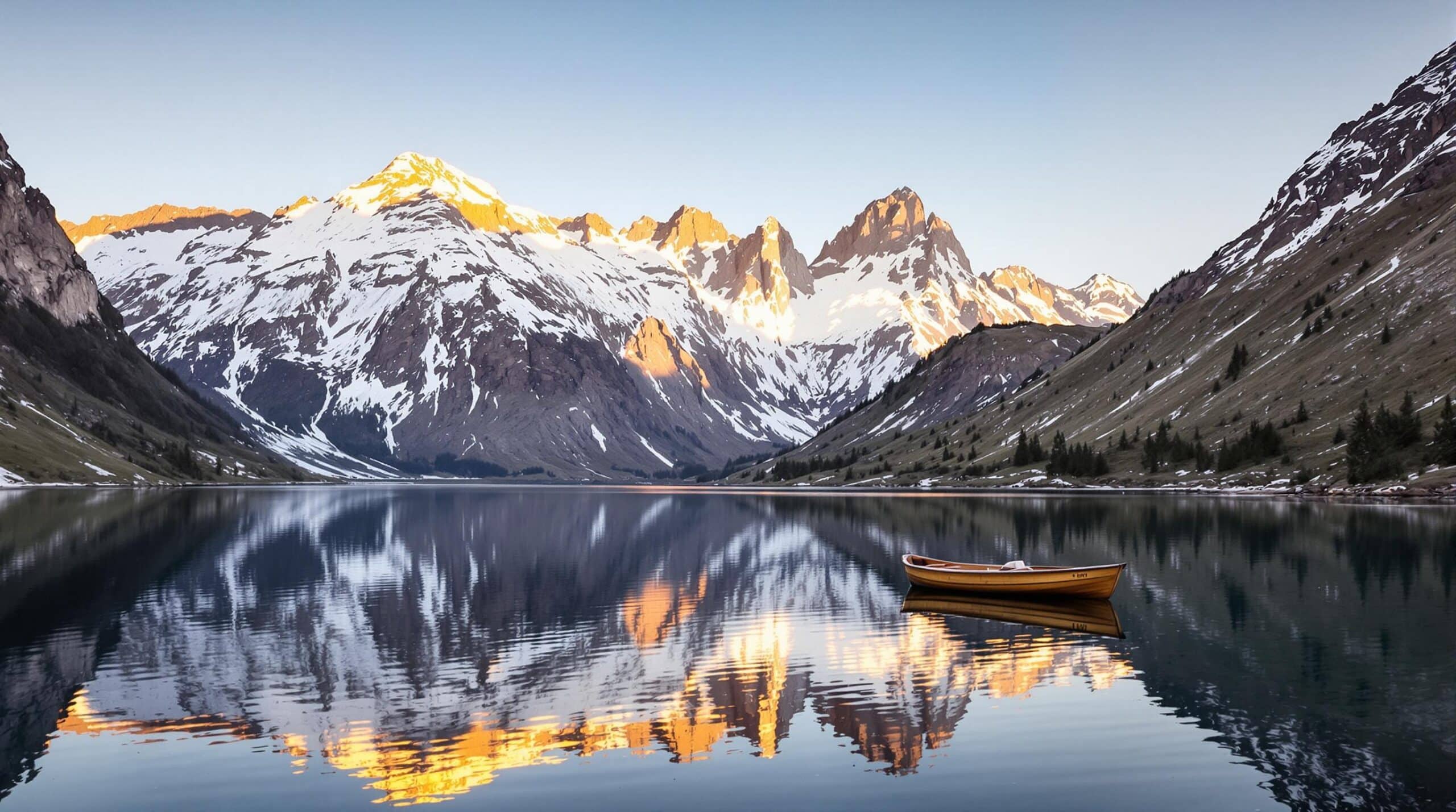 photo du lac d'estaing en hiver
