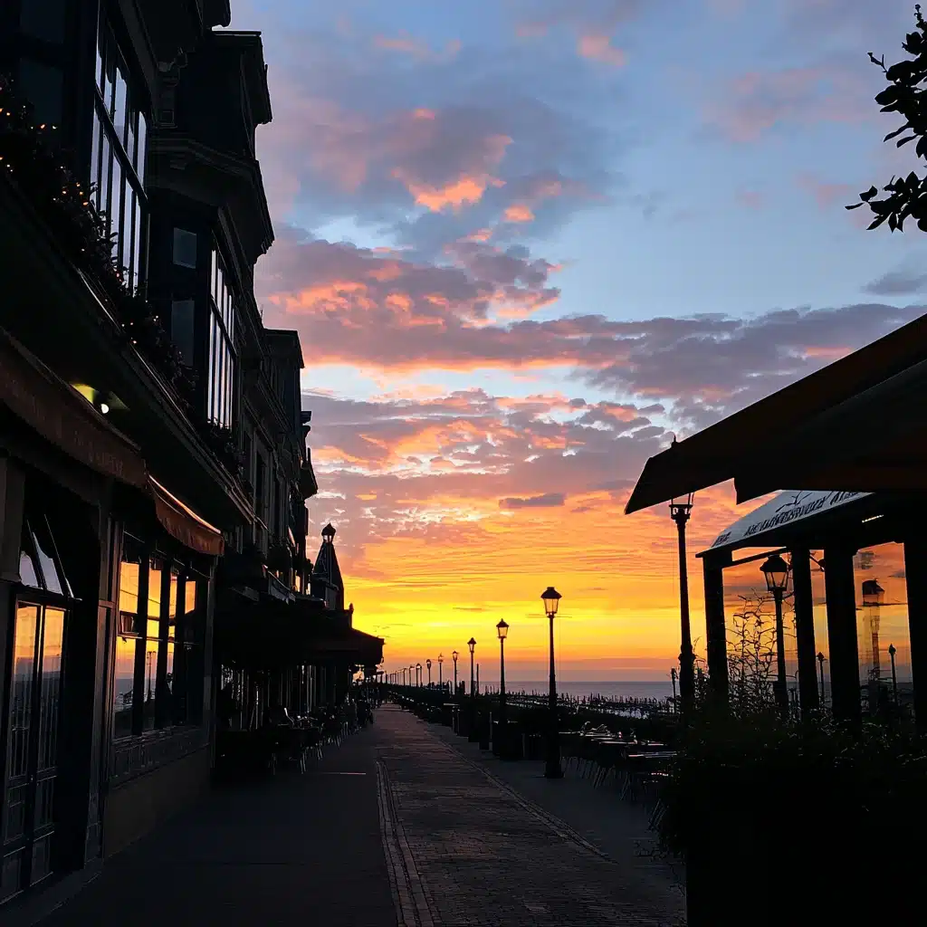 la normandie au coucher de soleil