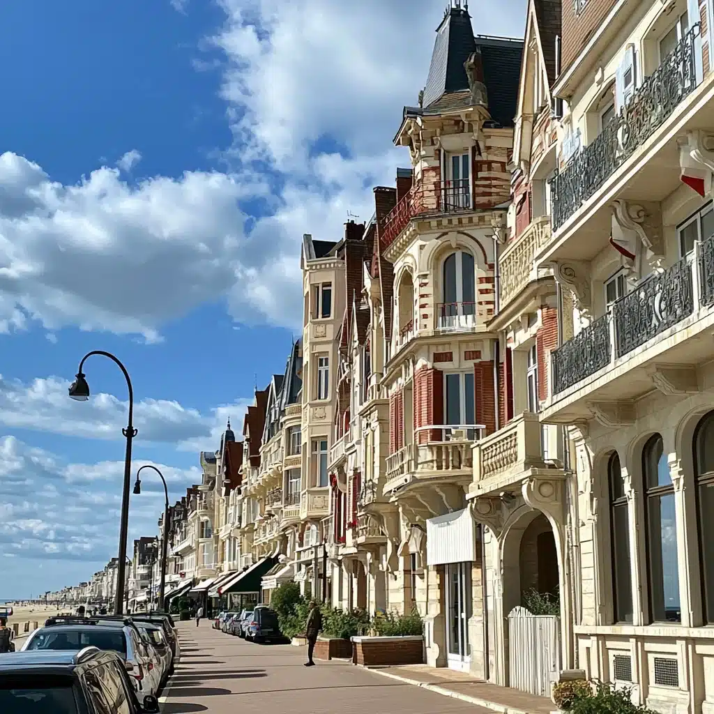 rues de deauville ensoleillées