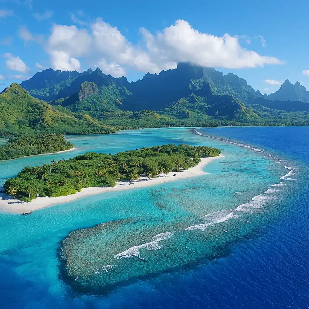 panorama polynésien en drone vue