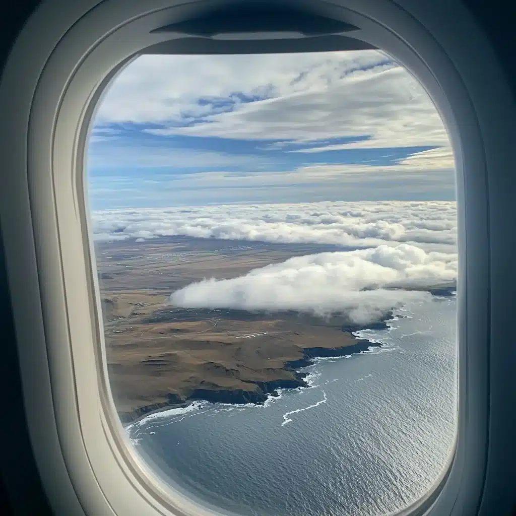 l'islande vue du hublot d'un avion
