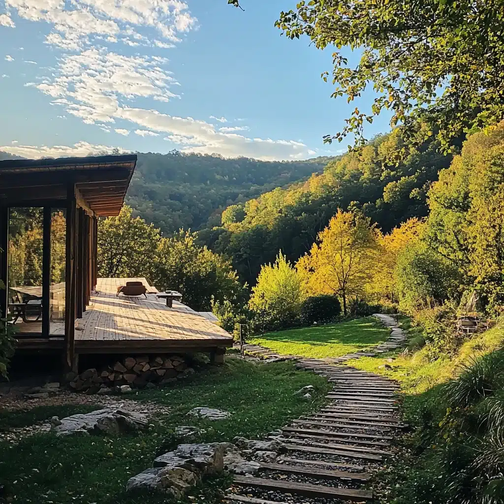 photo d'un ecolodge proche du lac d'estaing