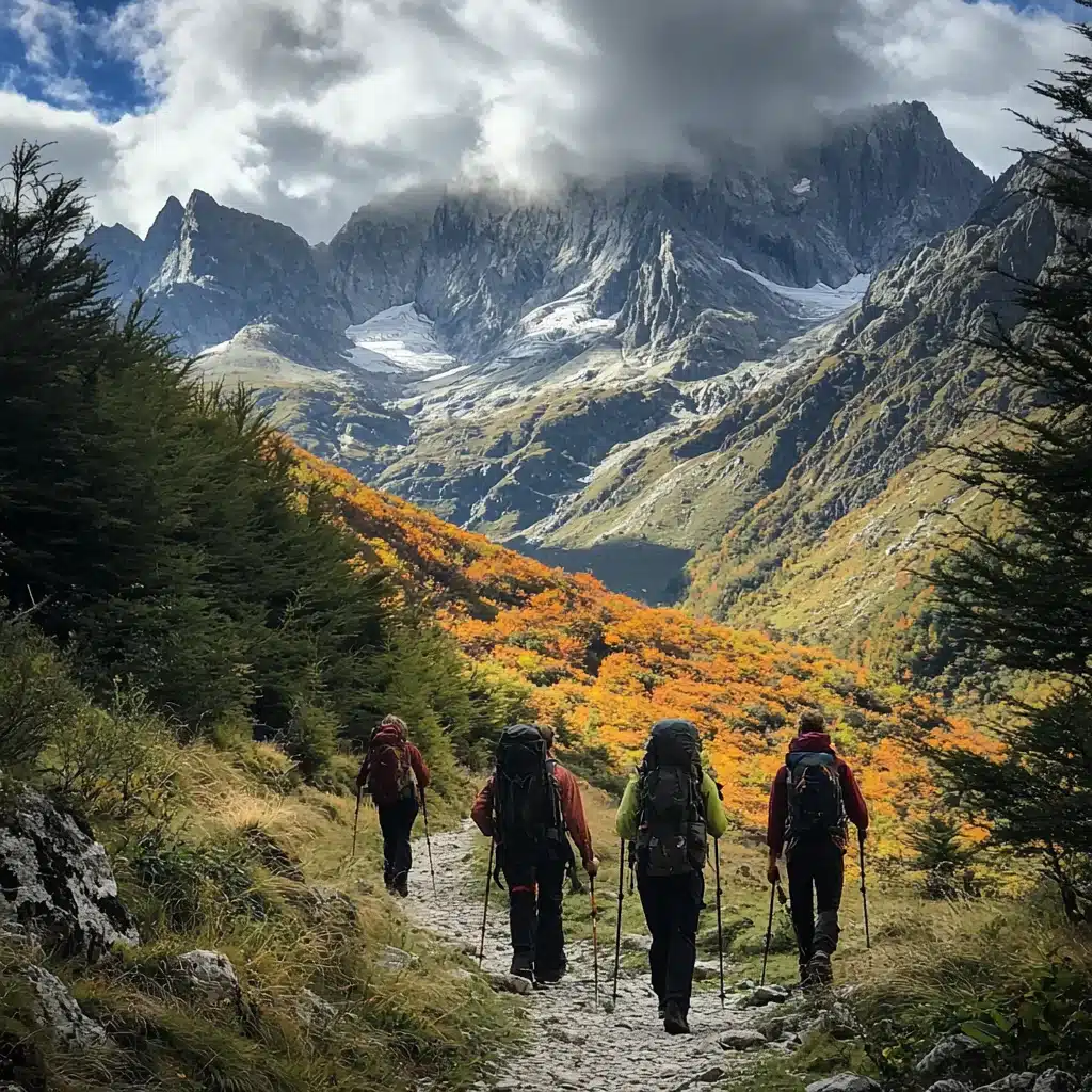 photo de randonneurs au lac d'estaing