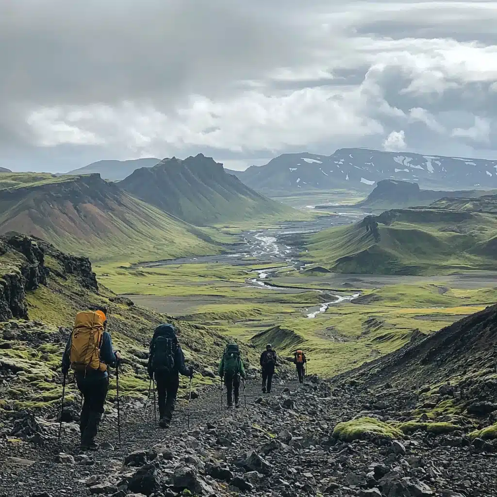 photo de randonneurs en islande