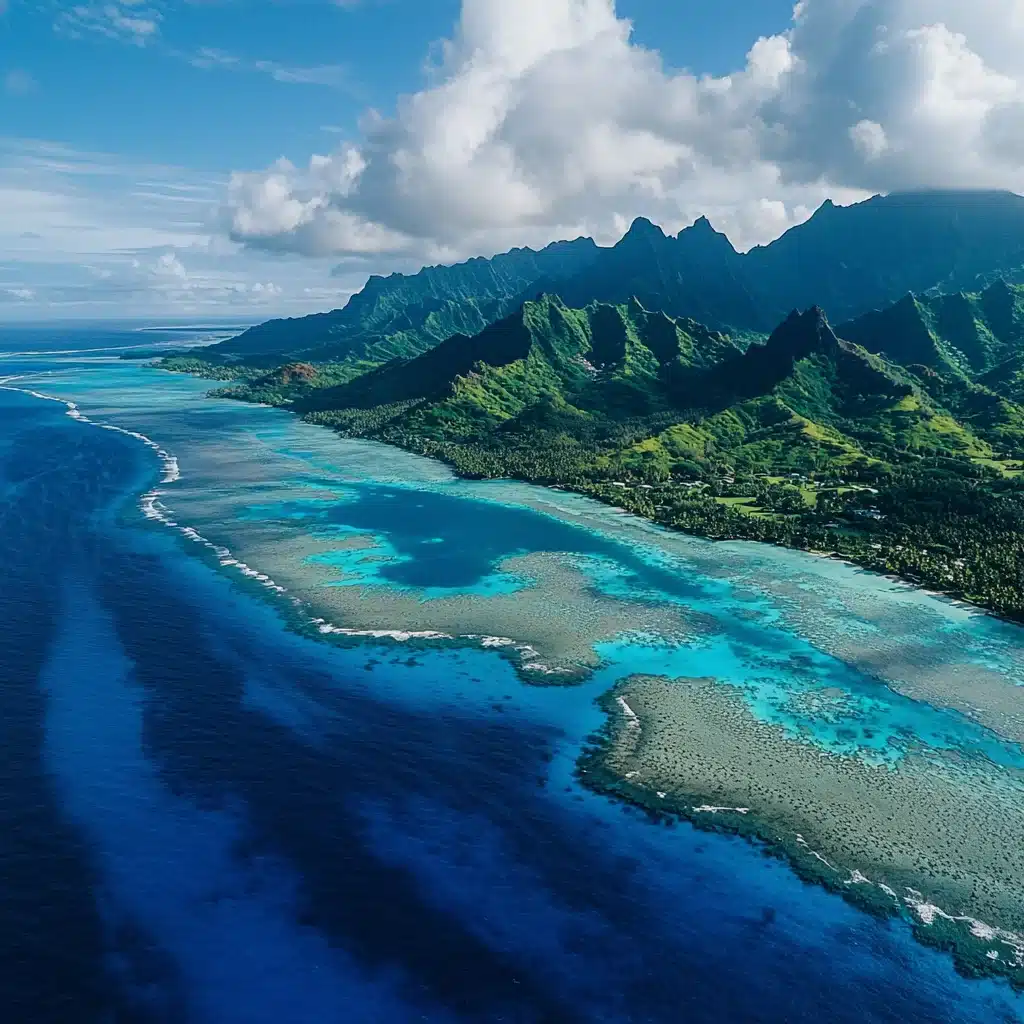 photo de récifs polynésien